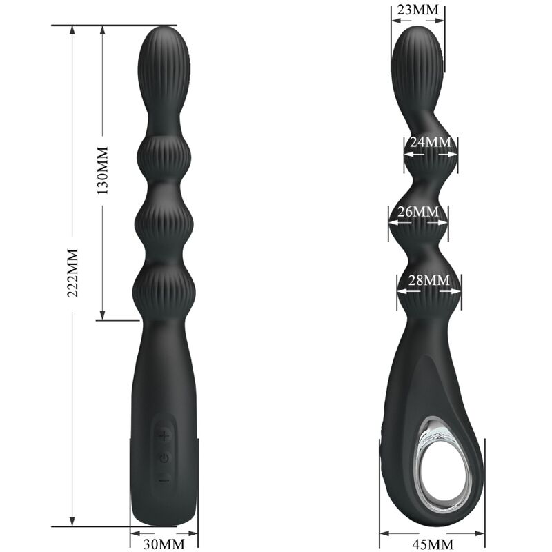 Anal Toys-Federer Vibrator Anal 12 Schwarz-Silikon-Vibrationen, 12 · Vibratoren (Bild 4)