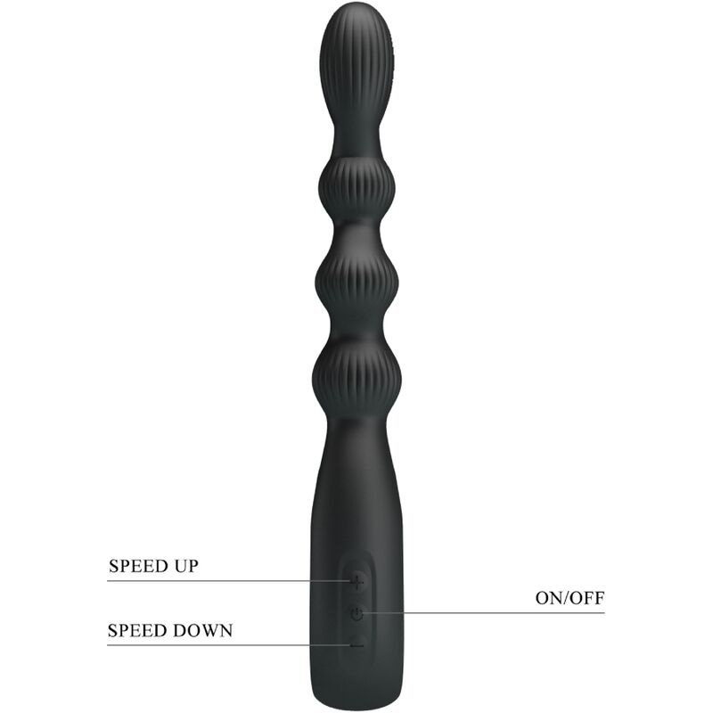 Anal Toys-Federer Vibrator Anal 12 Schwarz-Silikon-Vibrationen, 12 · Vibratoren (Bild 5)