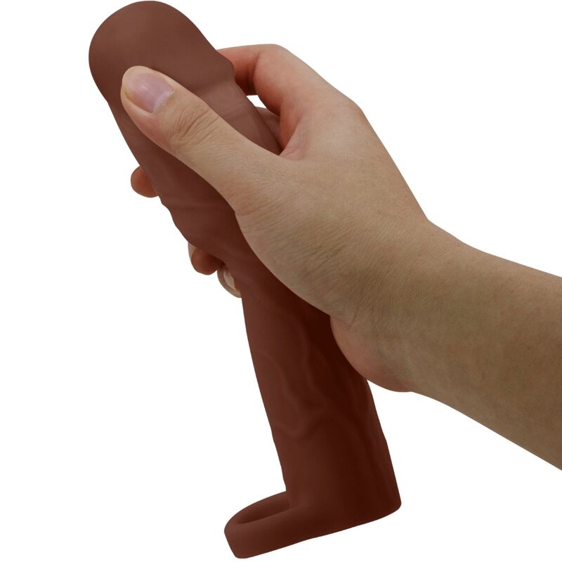 For Him-Himbeere Penishülle mit Verlängerung 7,6 cm Mulatto-TPR · Sextoys (Bild 5)
