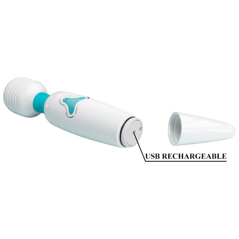 High Tech-Cloud Wand Stab Vibrator 7 Vibrationen, Weiß-Silikon, 7 · Vibratoren (Bild 8)