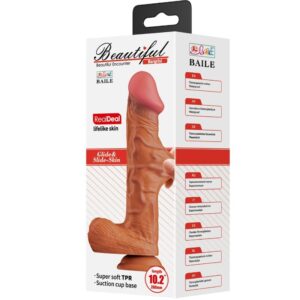 Baile-Bergrisi Dildo Realistisch 26 cm Flesh-TPR, Wasserdicht, Saugnapf · Vibratoren (Bild 6)