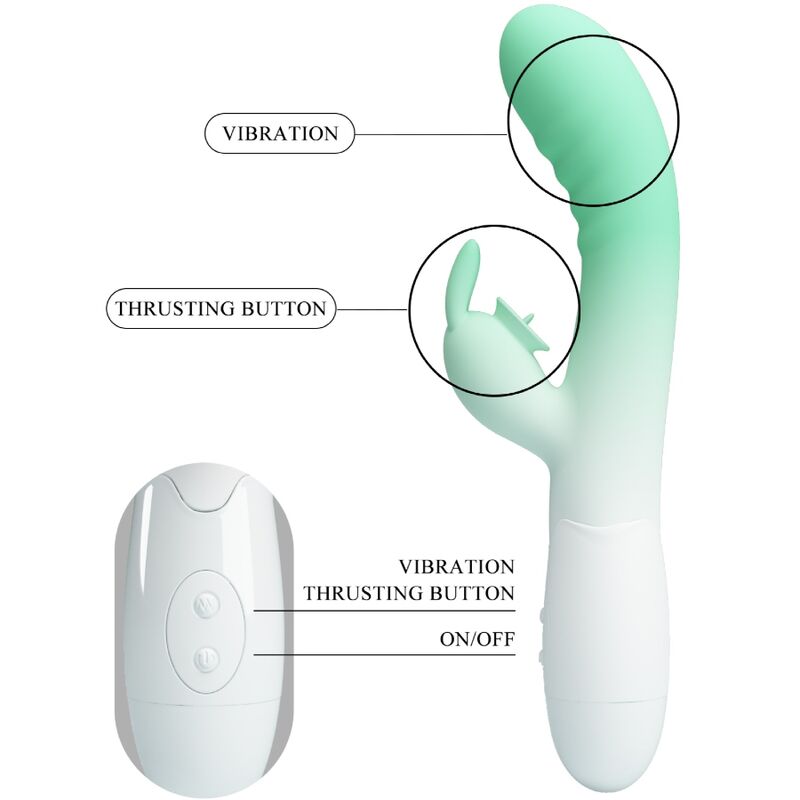 High Tech-Cerberus Rabbit Vibrator 30 Grün-Silikon-Vibrationen, 12 · Vibratoren (Bild 9)