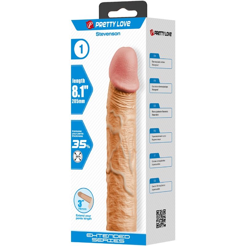 For Him-Stevenson Penishülle Penis mit Verlängerung 7.6 cm, Farbe · Sextoys (Bild 5)