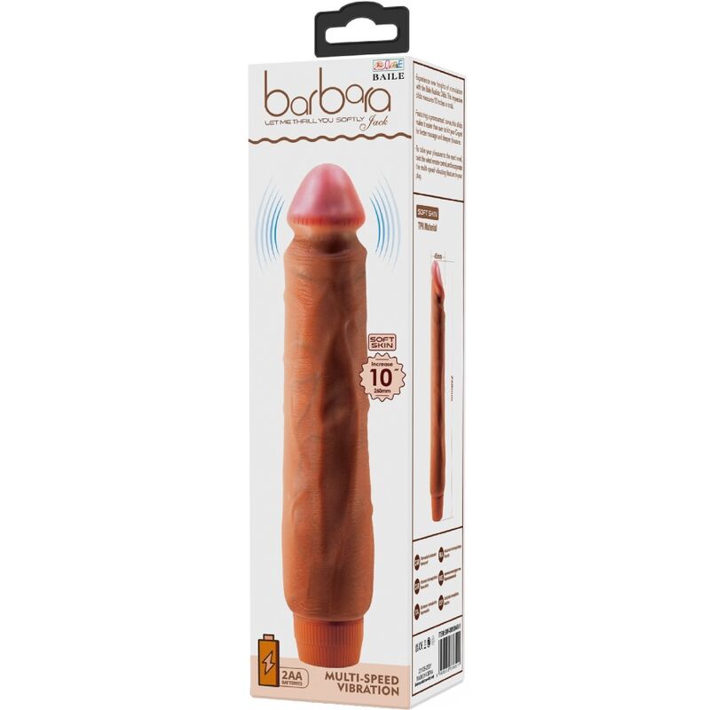 Baile-Realistische Jack Vibrator 26 cm Mulatto-TPR · Vibratoren (Bild 2)