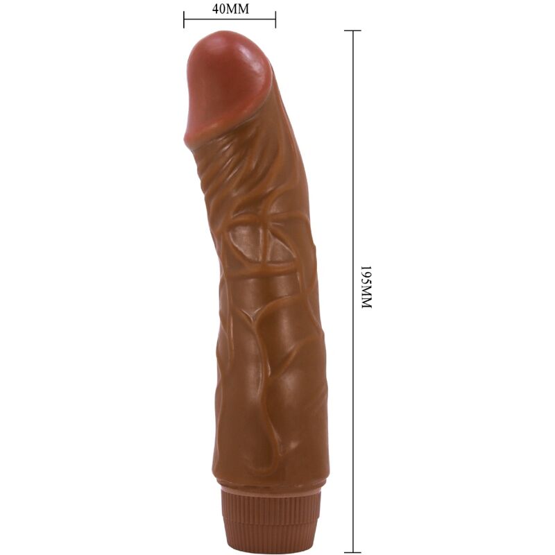 Baile-Jeff Realistic Vibrator 19.5 cm Mulatto-TPR · Vibratoren (Bild 3)