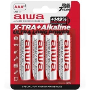 Aiwa-X-tra Alkaline AAA LR03 Alkaline-Batterien - Blister*4