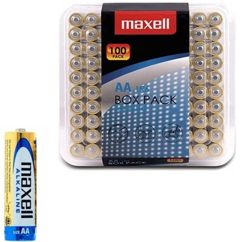 Maxell-Batterien alcaline AA LR6 Paket*100 · Spiele & Geschenke