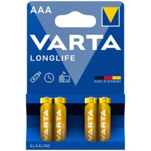 Varta-Alkaline-Batterien Longlife AAA LR03 Blister*4