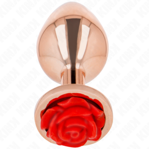 Kink Pleasure Plugs-Analplug Rose Gold mit Rosa Rot, S-Metal · BDSM-Zubehör (Bild 5)