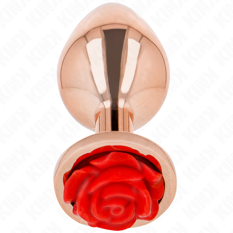 Kink Pleasure Plugs-Analplug Rose Gold mit Rosa Rot, S-Metal · BDSM-Zubehör (Bild 5)
