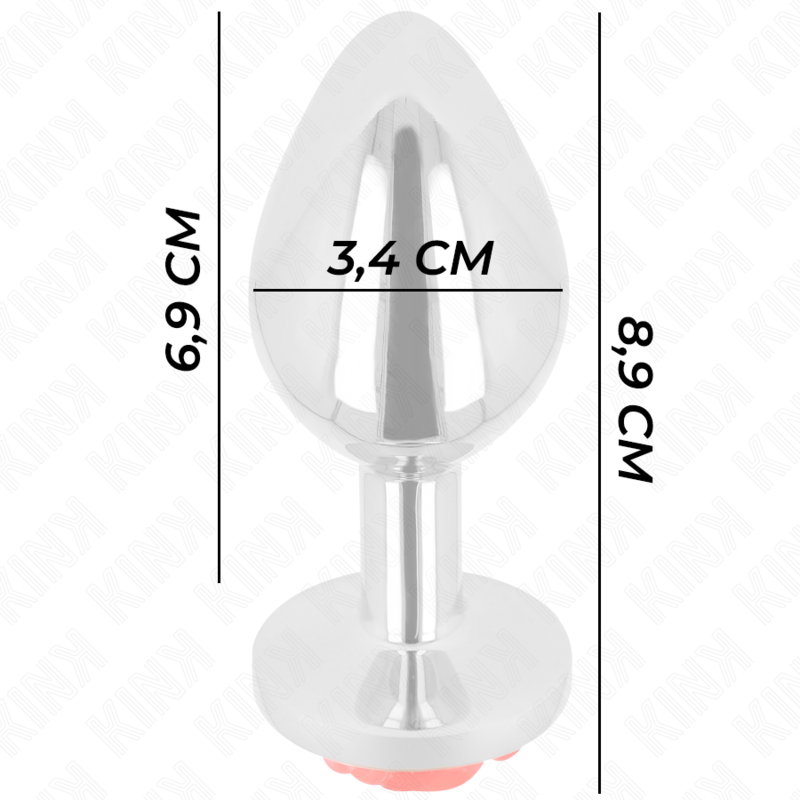 Kink Pleasure Plugs-Analplug Rose Red Size M-Metal, Wasserdicht · BDSM-Zubehör (Bild 2)