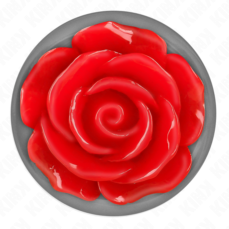 Kink Pleasure Plugs-Analplug Rose Red Size M-Metal, Wasserdicht · BDSM-Zubehör (Bild 5)