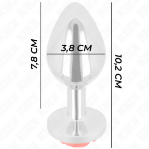 Kink Pleasure Plugs-Analplug mit Rosa Rot, Größe L-Metal · BDSM-Zubehör (Bild 4)