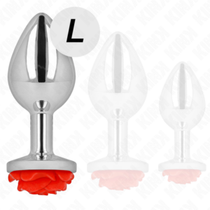 Kink Pleasure Plugs-Analplug mit Rosa Rot, Größe L-Metal · BDSM-Zubehör (Bild 3)