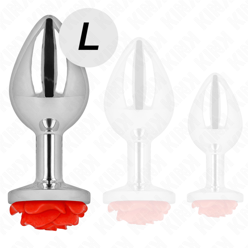 Kink Pleasure Plugs-Analplug mit Rosa Rot, Größe L-Metal · BDSM-Zubehör (Bild 3)