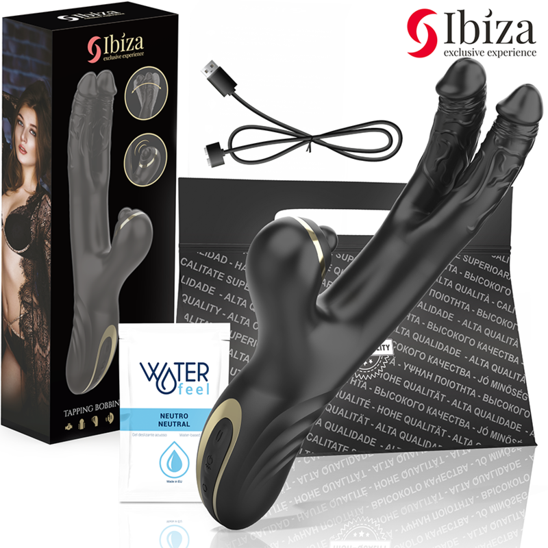 Ibiza-Two Dragons Double Vibrator Schwarz-Silikon · Vibratoren