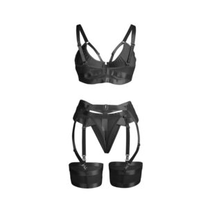 Subblime Sets-955236 Set Bondage Schwarz mit BH und Strumpfband S/M · Spicy Dessous & Bodystockings (Bild 5)