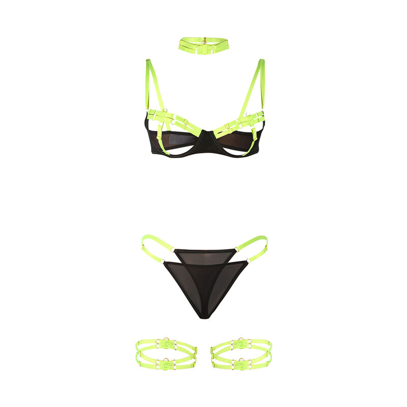 Subblime Sets-955274 BH Set mit Halskette und Details zu den Oberschenkeln · Spicy Dessous & Bodystockings (Bild 5)