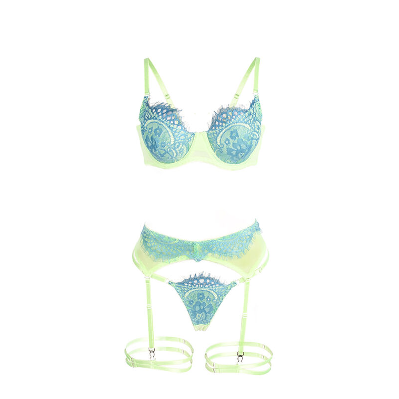 Subblime Sets-955311 Set BH mit Spitze Eyelash und Strumpfhalter · Spicy Dessous & Bodystockings (Bild 7)