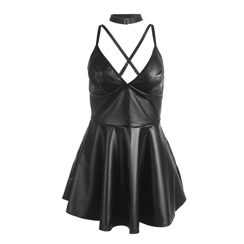 Subblime Dresses-955373 Kleid mit Lederträgern Schwarz S/M · Spicy Dessous & Bodystockings (Bild 5)