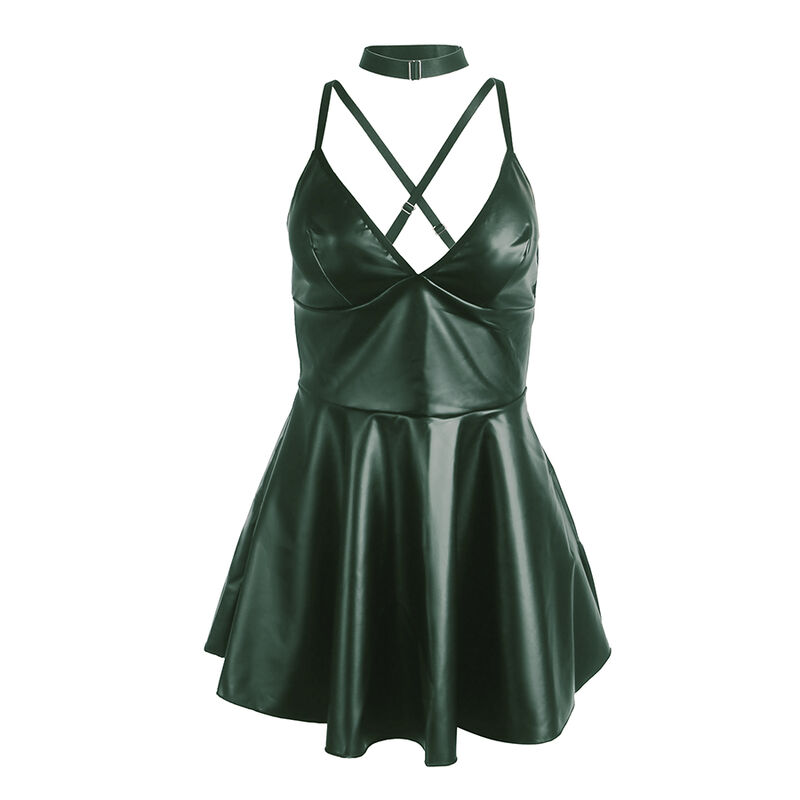 Subblime Dresses-955434 Kleid mit Lederträgern Grün S/M · Spicy Dessous & Bodystockings (Bild 5)