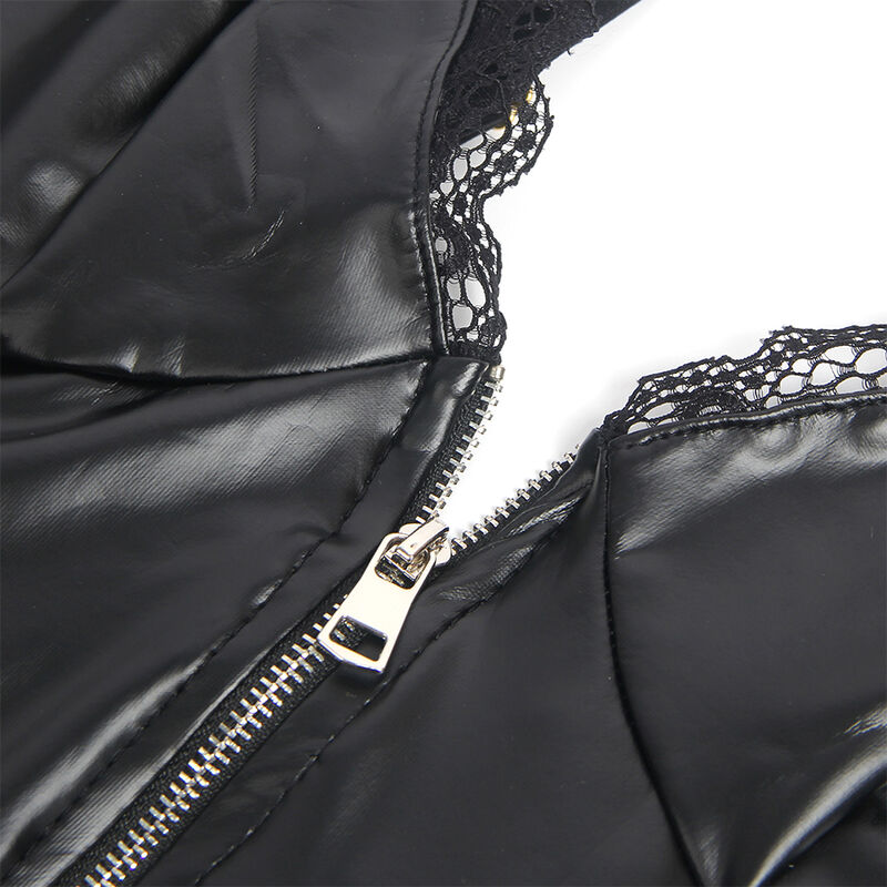 Subblime Bodies-955465 Schwarz Lederkörper mit Reißverschluss L/XL · Sexy Damen-Dessous (Bild 7)