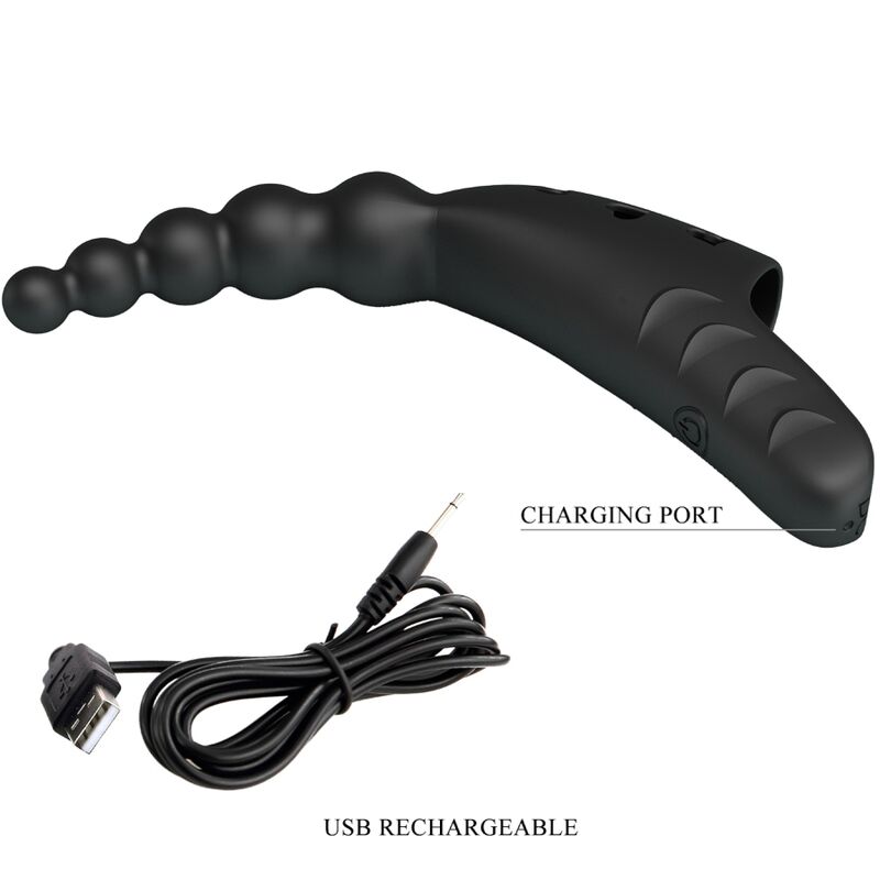 Fun Toys-Jordin Finger Vibrator 10 Schwarz-Silikon-Vibrationen, 10 · Vibratoren (Bild 3)
