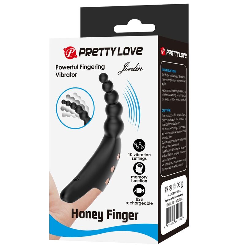 Fun Toys-Jordin Finger Vibrator 10 Schwarz-Silikon-Vibrationen, 10 · Vibratoren (Bild 4)
