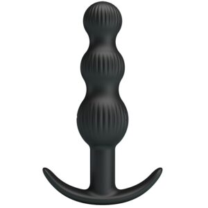 Anal Toys-Sidney Analvibrator 10 Vibrationsstufen, Schwarz-Silikon, 10
