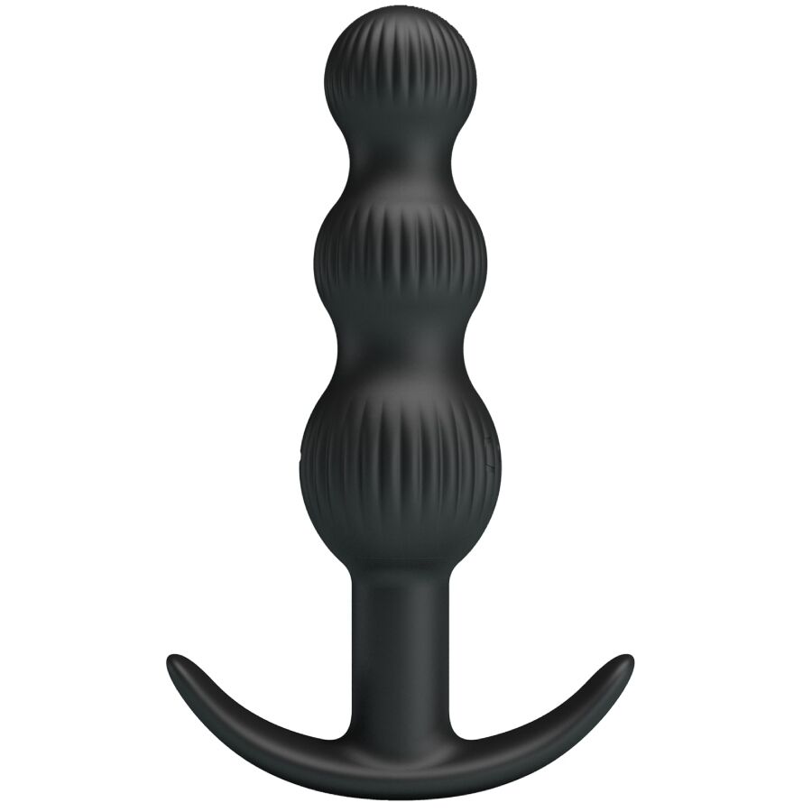 Anal Toys-Sidney Vibrator Anal 10 Vibrationen, Schwarz-Silikon, 10 · Vibratoren