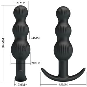 Anal Toys-Sidney Vibrator Anal 10 Vibrationen, Schwarz-Silikon, 10 · Vibratoren (Bild 5)