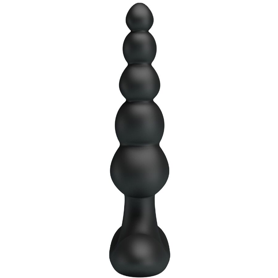 Anal Toys-Koran Vibrator Anal 10 Schwarz-Silikon-Vibrationen, 10 · Vibratoren (Bild 2)