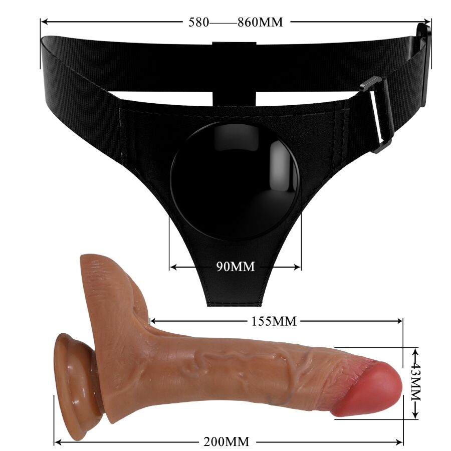 Harness Collection-Harness Universal Typ Slip mit Dildo Vibrator und · Strap-on & Harness (Bild 5)