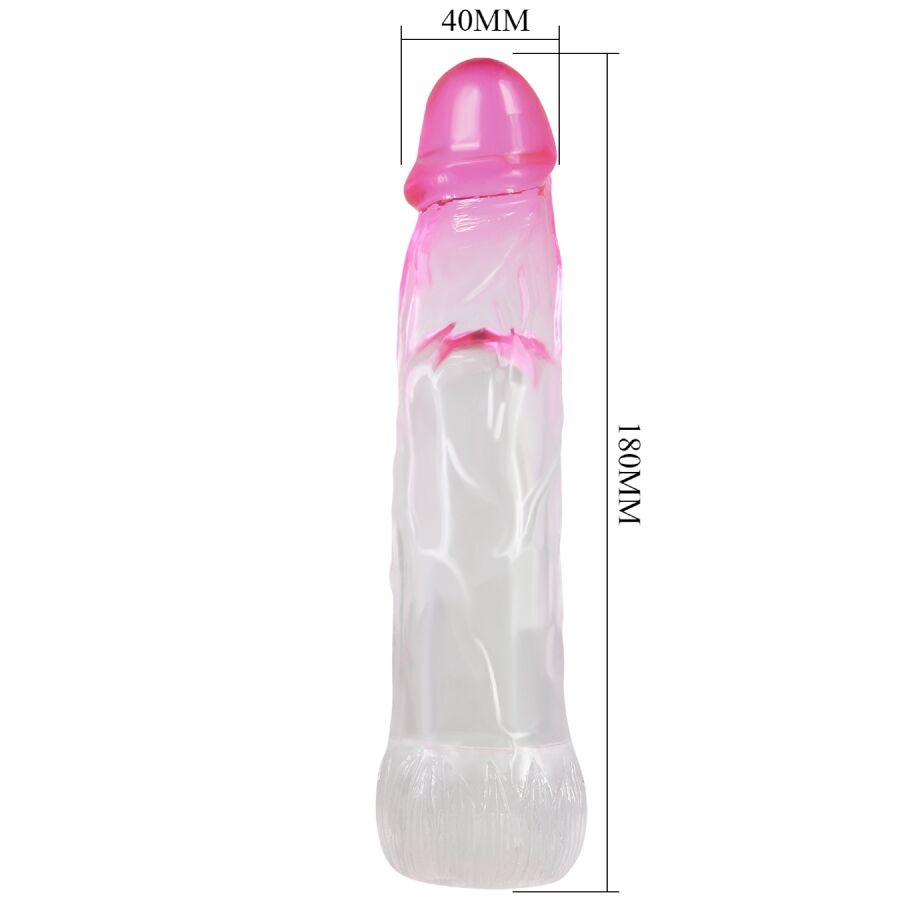 For Him-Nero Realistic Penishülle Penisverlängerung 6 cm, Rosa-TPR · Sextoys (Bild 4)