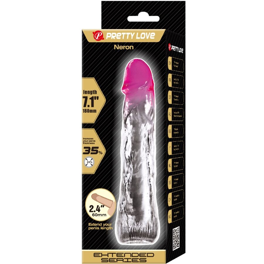 For Him-Nero Realistic Penishülle Penisverlängerung 6 cm, Rosa-TPR · Sextoys (Bild 6)