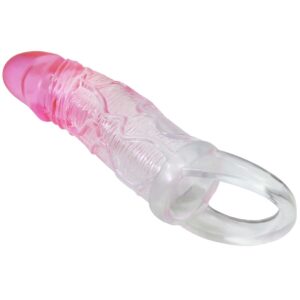 For Him-Odes Realistic Penishülle Extender 2 cm für Penis, Rosa-TPR · Sextoys (Bild 3)