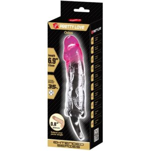 For Him-Odes Realistic Penishülle Extender 2 cm für Penis, Rosa-TPR · Sextoys (Bild 5)