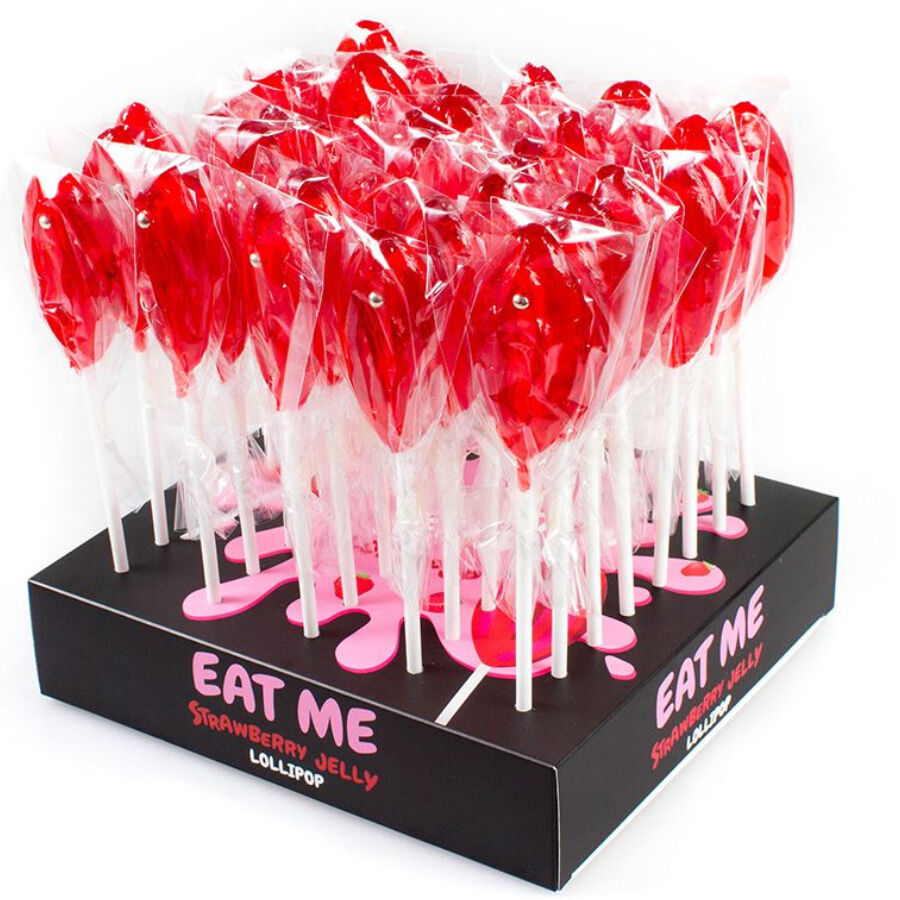 Secretplay Cosmetic-Display Sortiment Lutscher Vagina Erdbeeren, 40 · Süßigkeiten & Geschenke