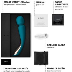 Lelo-Smart Medium Wand 2 Ocean Blue Massagegerät-Silikon, 10 Geschwindigkeiten · Vibratoren (Bild 4)