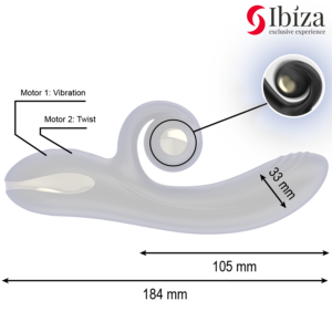 Ibiza Technology-Twister Vibrator Rotierend mit Stimulator Curvo · Vibratoren (Bild 5)