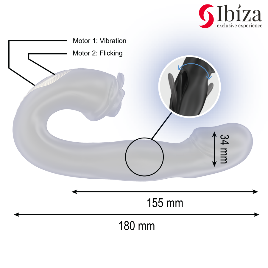 Ibiza Technology-Rosa Vibrator Oszillierende Wirkung und stimulierend · Vibratoren (Bild 5)