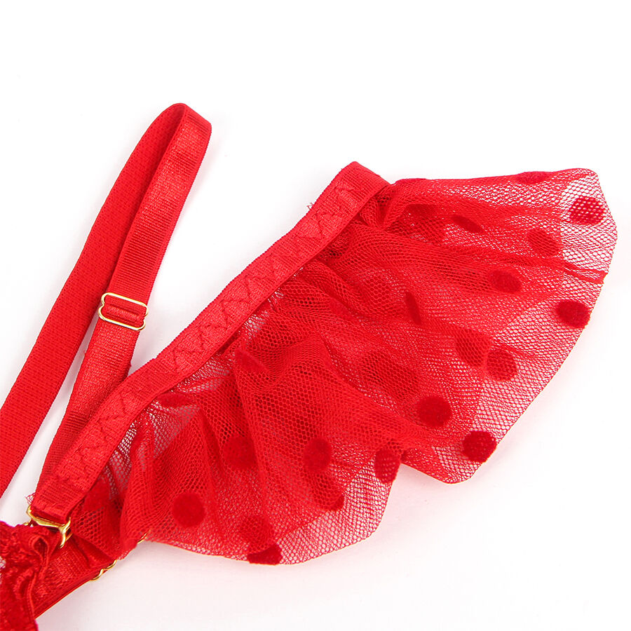 Subblime-957506 Set BH und Strumpfhose in Spitze Rot · Spicy Dessous & Bodystockings (Bild 8)