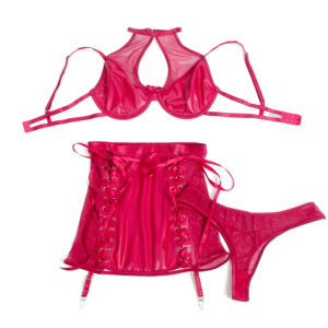 Subblime-957605 BH Set und Hauteffekt Rock Rot · Spicy Dessous & Bodystockings (Bild 5)