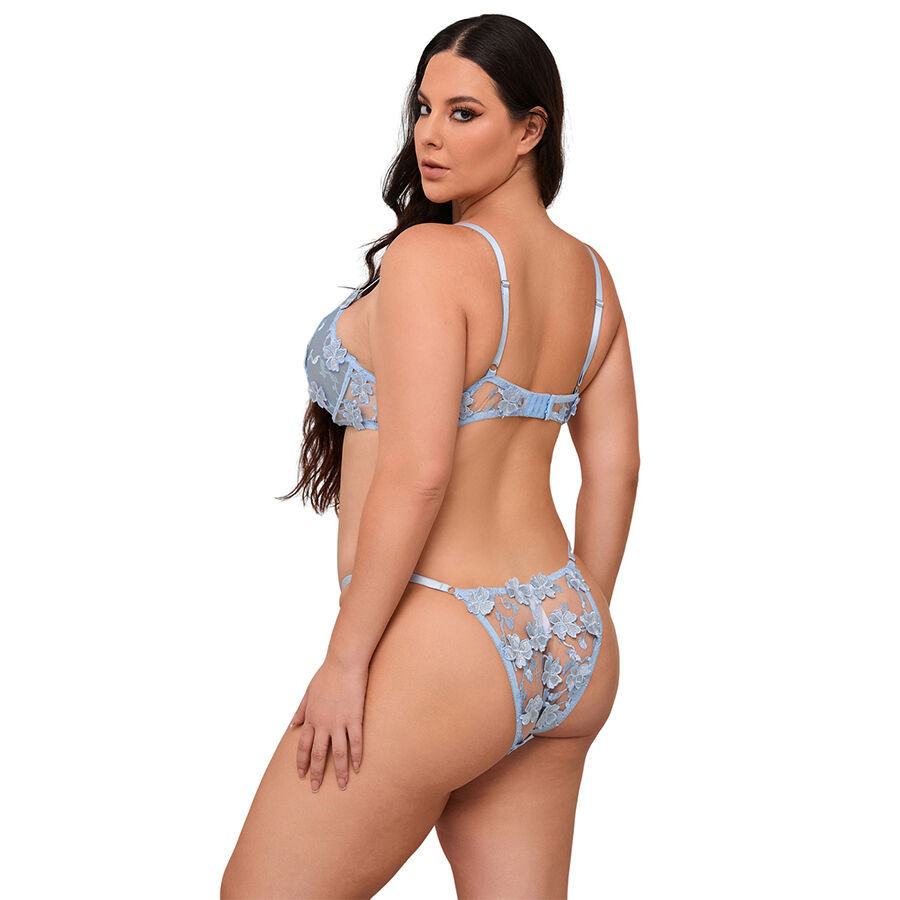 Subblime-957629 Set BH und Slip Blumenstickerei Blau · Spicy Dessous & Bodystockings (Bild 4)