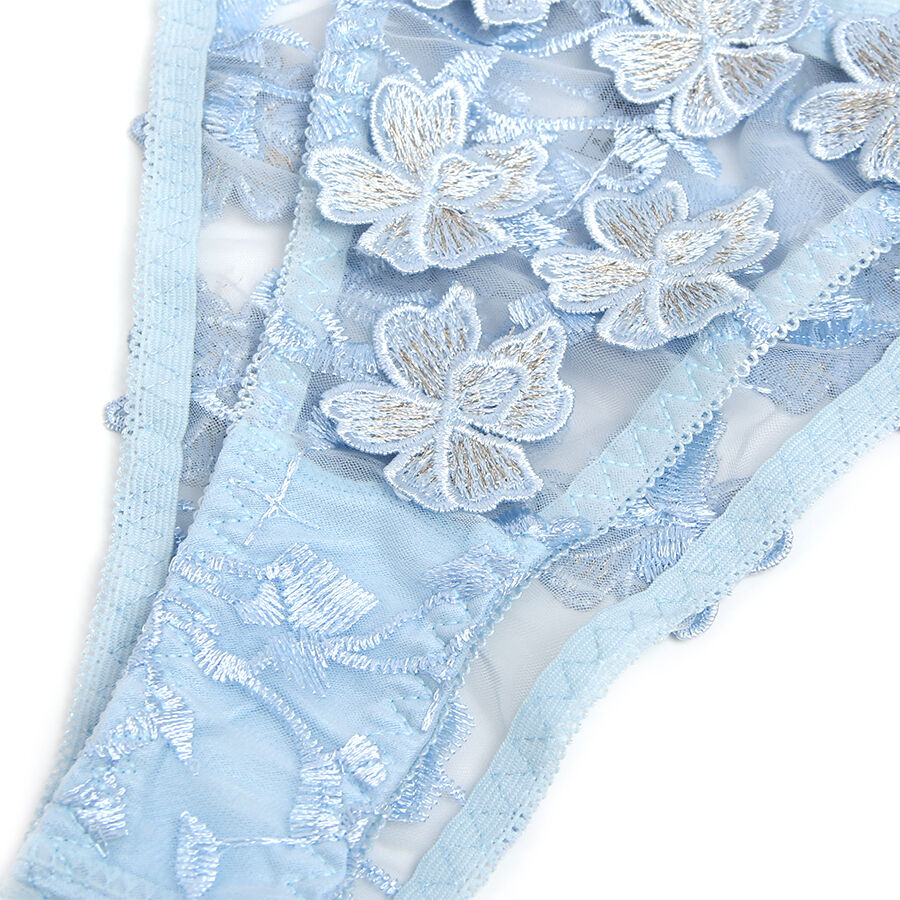 Subblime-957629 Set BH und Slip Blumenstickerei Blau · Spicy Dessous & Bodystockings (Bild 10)