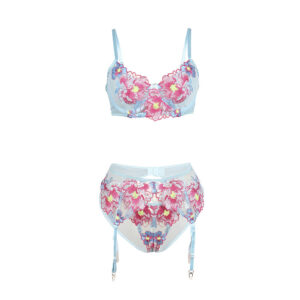 Subblime-957643 Set BH und Strumpfhose mit Rosa-Blumen · Spicy Dessous & Bodystockings (Bild 9)