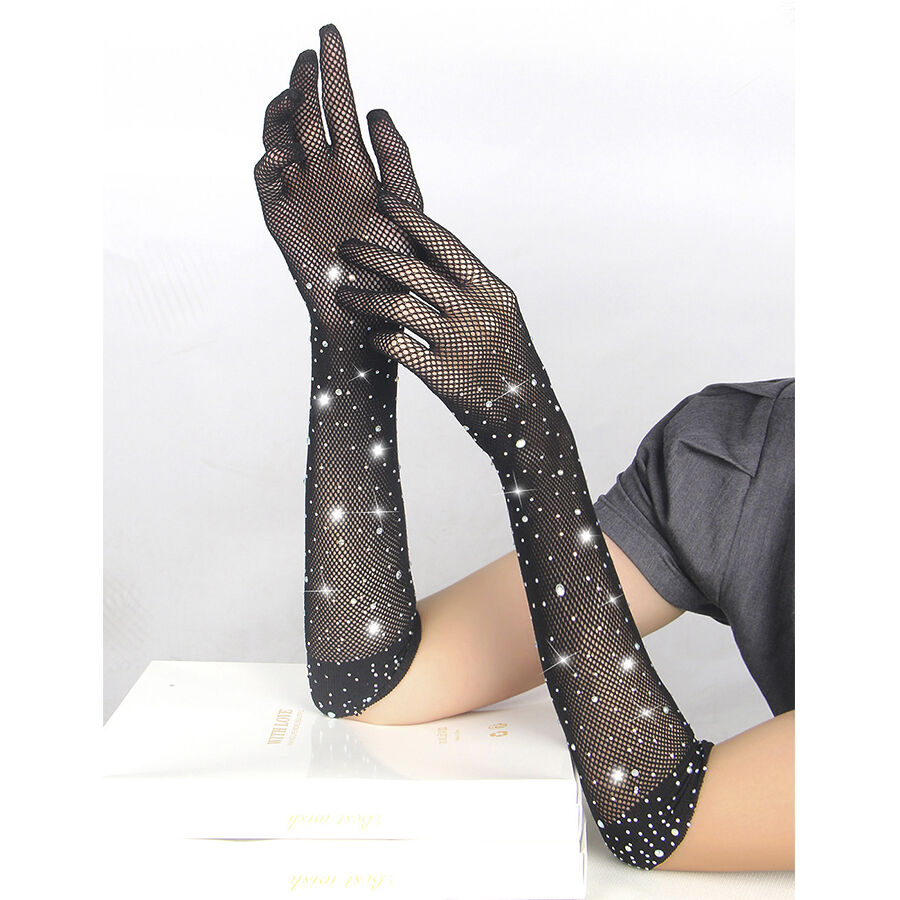 Subblime Accesories-957469SHINE Handschuhe Schwarz Transparent · Sexy Damen-Dessous (Bild 4)