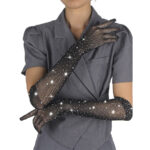 Subblime Accesories-957469SHINE Handschuhe Schwarz Transparent · Sexy Damen-Dessous