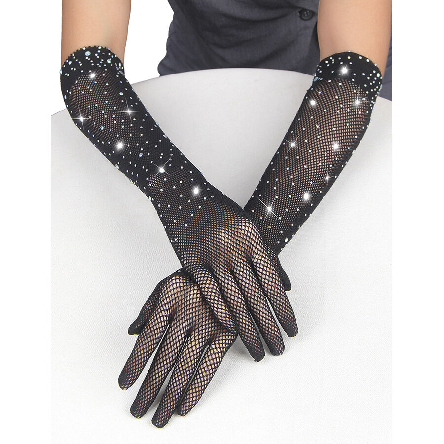 Subblime Accesories-957469SHINE Handschuhe Schwarz Transparent · Sexy Damen-Dessous (Bild 7)