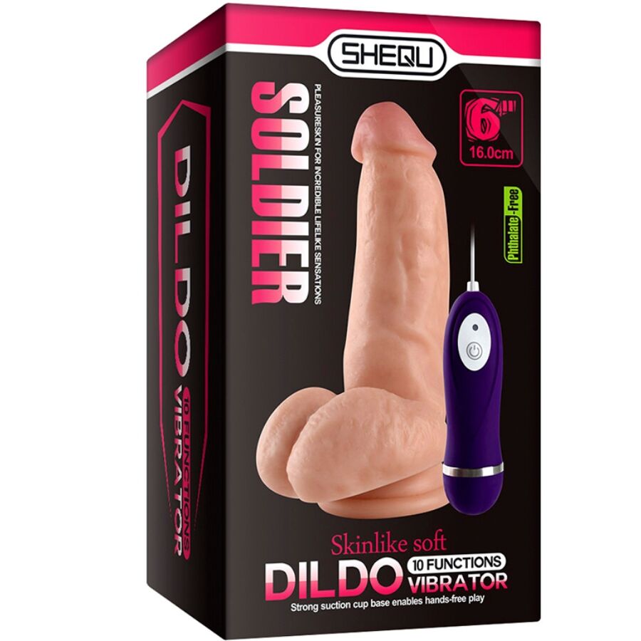 Shequ-Geld Vibrator Dildo mit Fernbedienung 16 cm-Silikon · Vibratoren (Bild 7)
